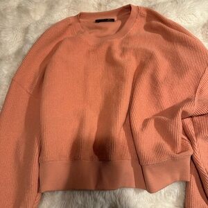 Peach Ribbed Sweater